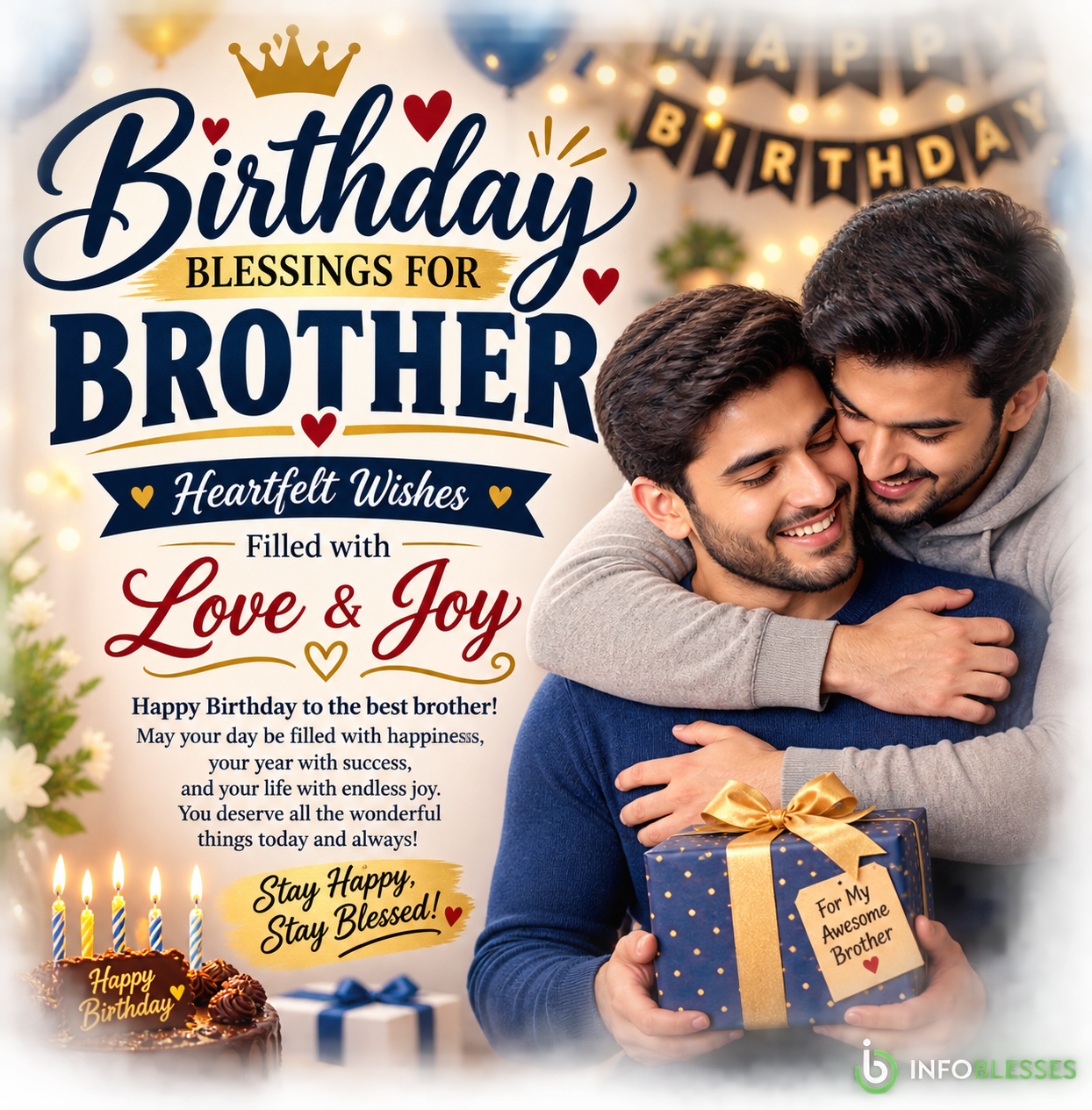 Birthday Blessings for Brother: Heartfelt Wishes Filled with Love & Joy