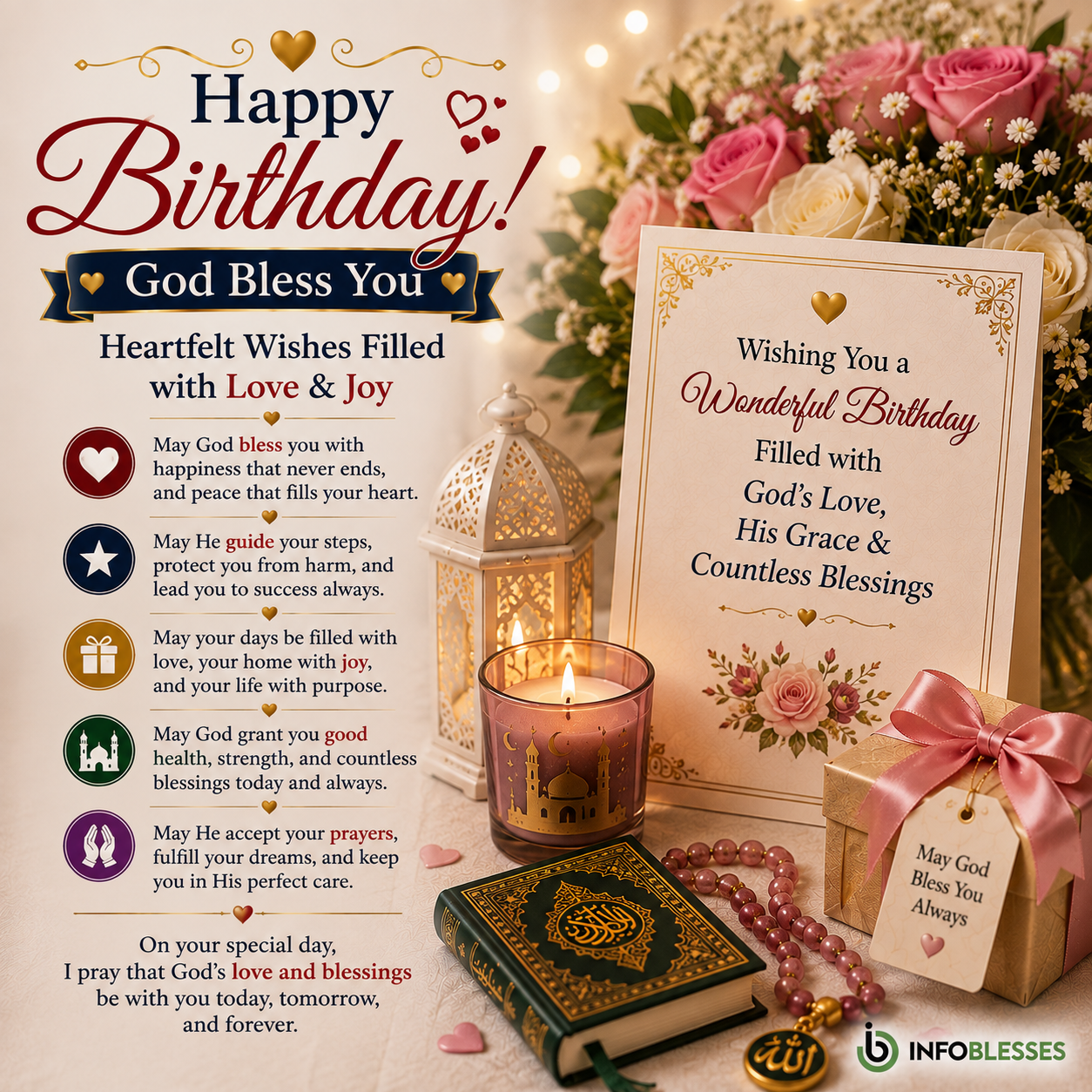 Happy Birthday, God Bless You: Heartfelt Wishes Filled with Love & Joy