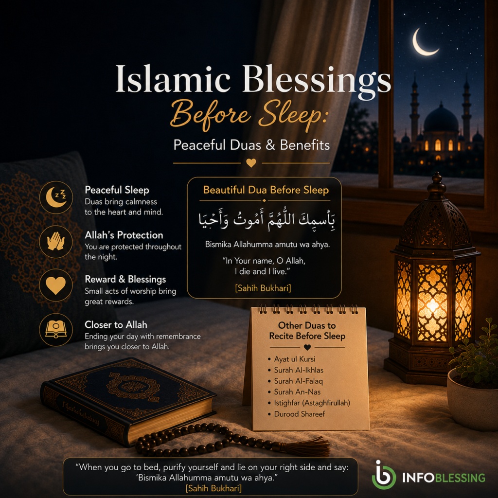 Islamic Blessings Before Sleep: Peaceful Duas & Benefits