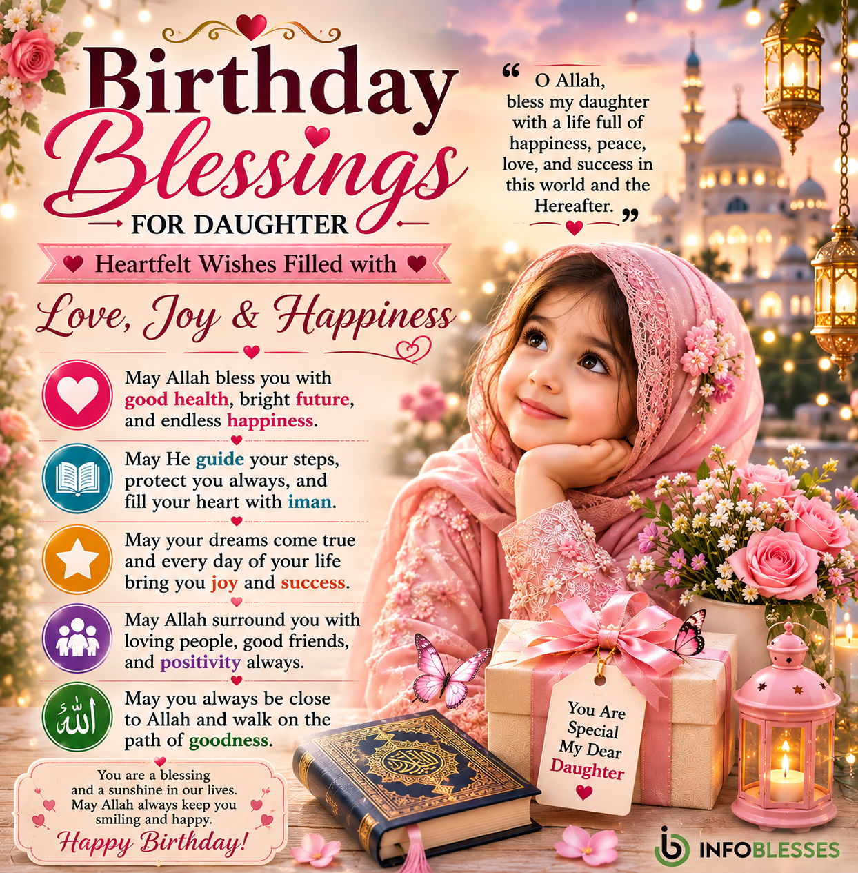Birthday Blessings for Daughter: Heartfelt Wishes Filled with Love, Joy & Happiness