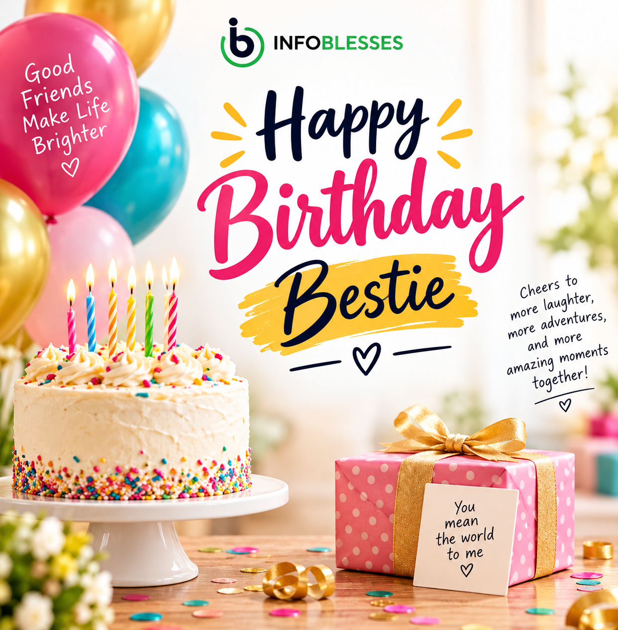 Happy Birthday Bestie: Sweet Wishes for Your Best Friend